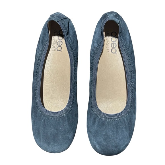 New Abeo BIOsyatem Blue Suede Ballet Flats w/ Orthotic Insoles - Size 7.5 Narrow - Picture 1 of 7